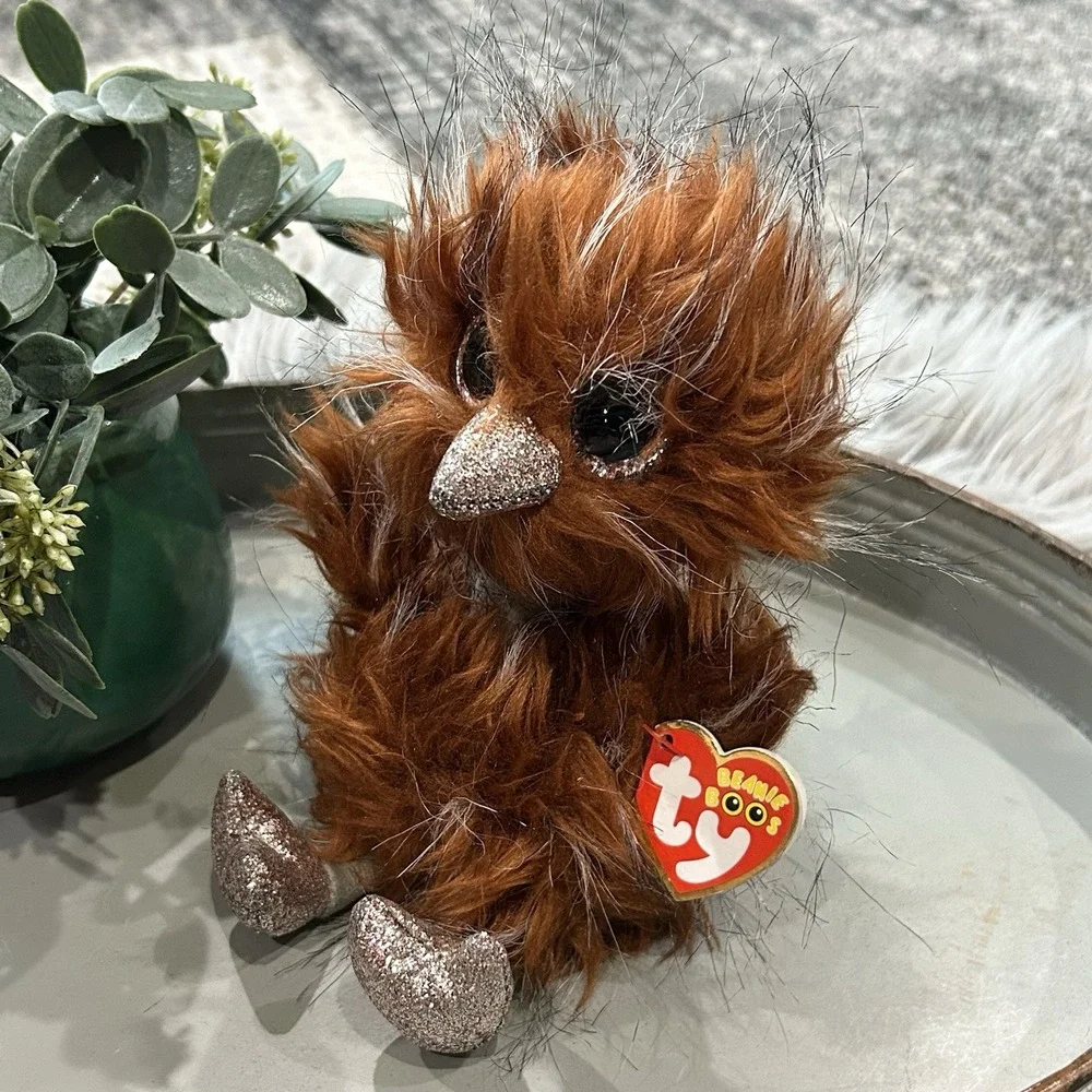 TY Beanie Boos - ORSON the Brown Ostrich NEW Sparkly Boo Toy
